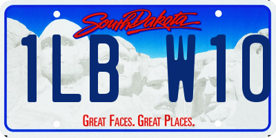 SD license plate 1LBW10
