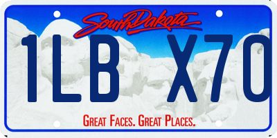 SD license plate 1LBX70