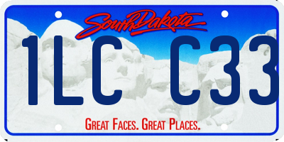 SD license plate 1LCC33