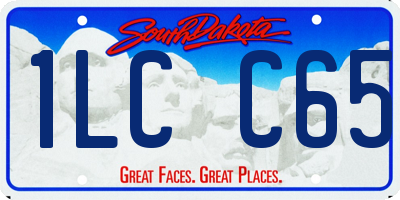 SD license plate 1LCC65
