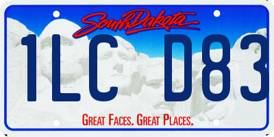 SD license plate 1LCD83