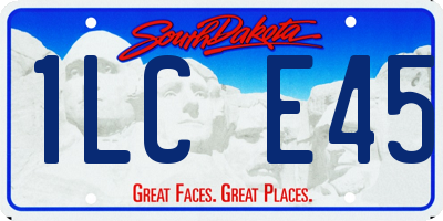 SD license plate 1LCE45