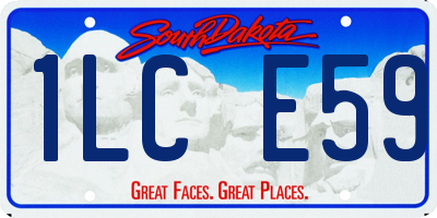 SD license plate 1LCE59