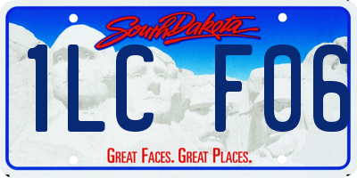 SD license plate 1LCF06