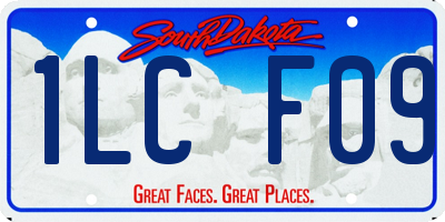 SD license plate 1LCF09
