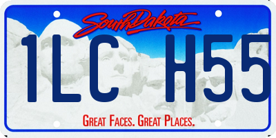 SD license plate 1LCH55