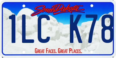 SD license plate 1LCK78
