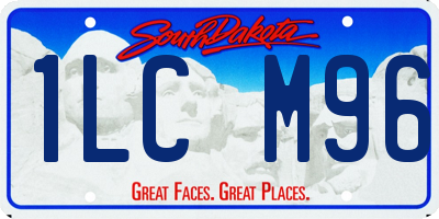 SD license plate 1LCM96
