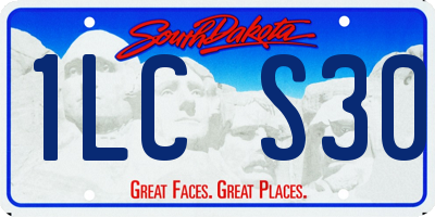 SD license plate 1LCS30