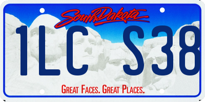 SD license plate 1LCS38