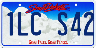 SD license plate 1LCS42