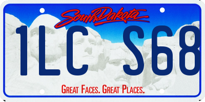 SD license plate 1LCS68