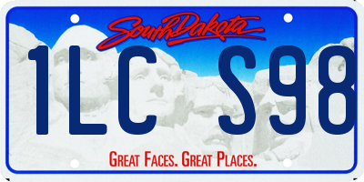 SD license plate 1LCS98