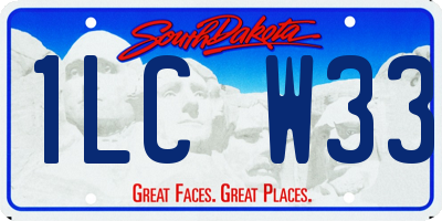 SD license plate 1LCW33