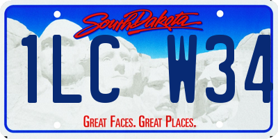 SD license plate 1LCW34