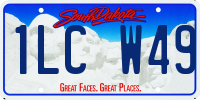 SD license plate 1LCW49