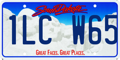 SD license plate 1LCW65