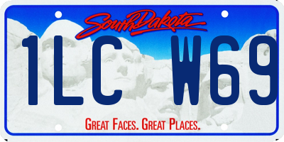 SD license plate 1LCW69