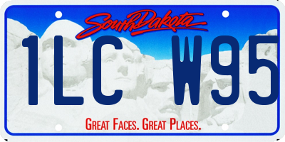 SD license plate 1LCW95
