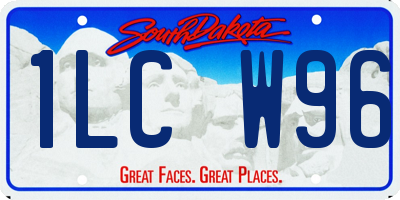 SD license plate 1LCW96