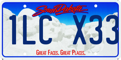SD license plate 1LCX33