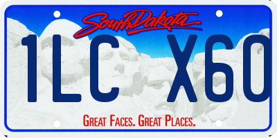 SD license plate 1LCX60