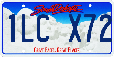 SD license plate 1LCX72