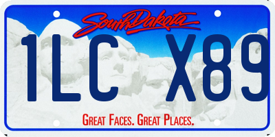 SD license plate 1LCX89