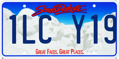 SD license plate 1LCY19