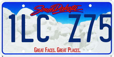 SD license plate 1LCZ75