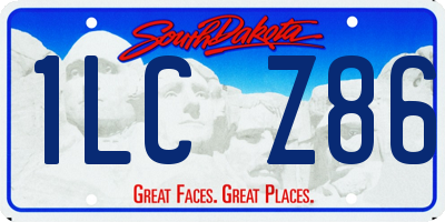 SD license plate 1LCZ86