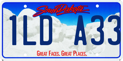 SD license plate 1LDA33