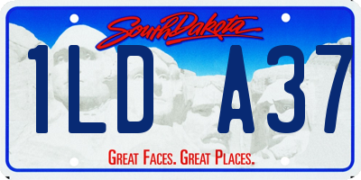 SD license plate 1LDA37