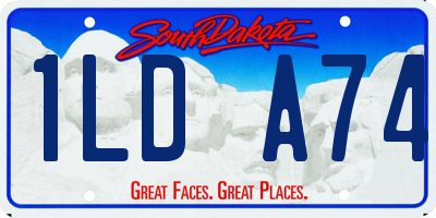 SD license plate 1LDA74
