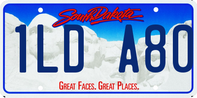 SD license plate 1LDA80