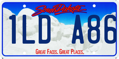 SD license plate 1LDA86