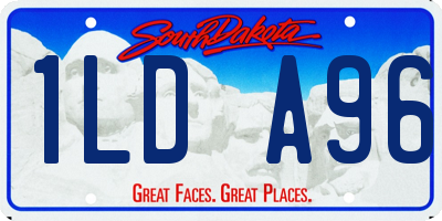 SD license plate 1LDA96