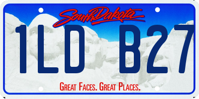 SD license plate 1LDB27