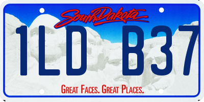 SD license plate 1LDB37