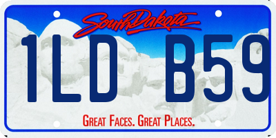 SD license plate 1LDB59