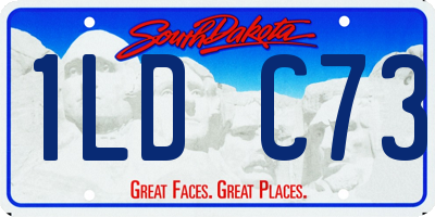 SD license plate 1LDC73