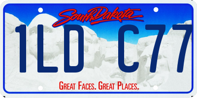 SD license plate 1LDC77