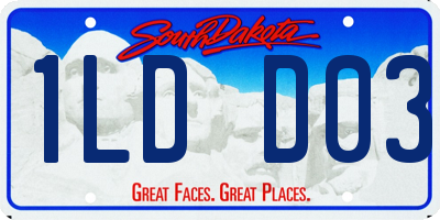 SD license plate 1LDD03