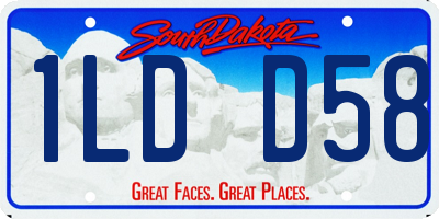 SD license plate 1LDD58
