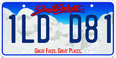 SD license plate 1LDD81