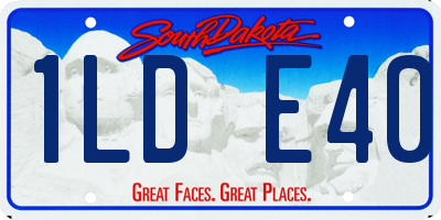 SD license plate 1LDE40