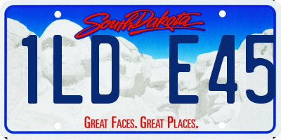 SD license plate 1LDE45