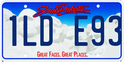 SD license plate 1LDE93