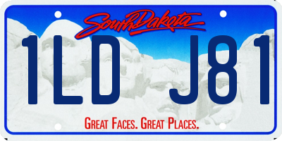 SD license plate 1LDJ81