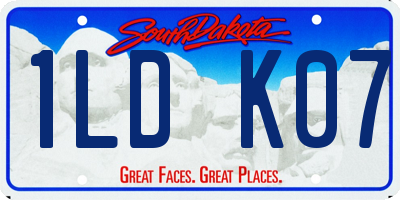 SD license plate 1LDK07